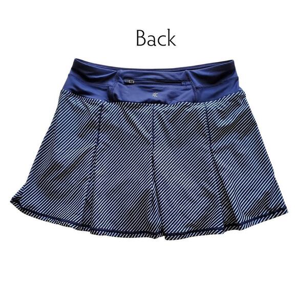 KYODAN Skort Diagonal Striped Navy White Tennis Pickleball Size S - Picture 5 of 10